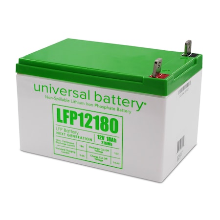 Upg Lithium LFP Battery, 12.8 V, 18Ah, in a 12Ah case, NB Terminal 48045